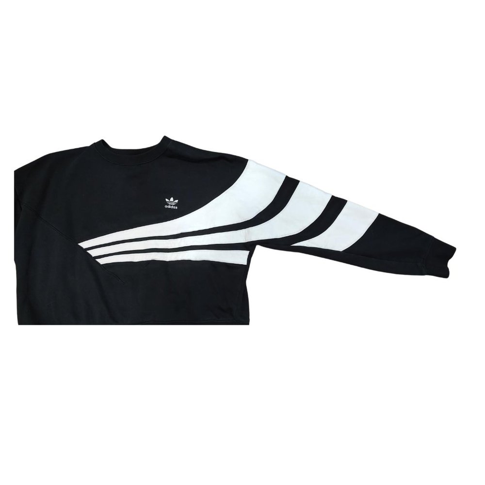 Adidas Originals Sewn Stripe Crop Sweater - Picture 15 of 15